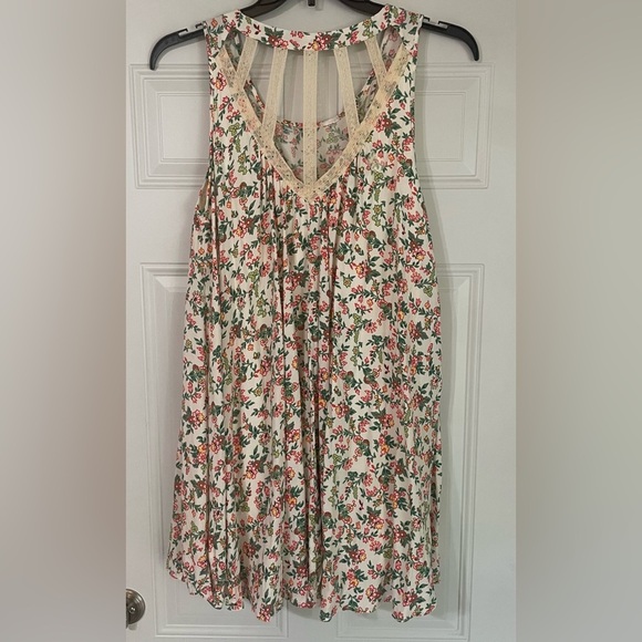 Entro Floral Lace Detailing Cottagecore Fairycore Peasant Babydoll Dress Medium - Picture 5 of 8